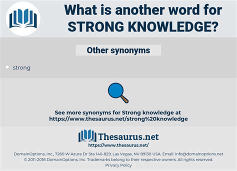 another word for strong knowledge.